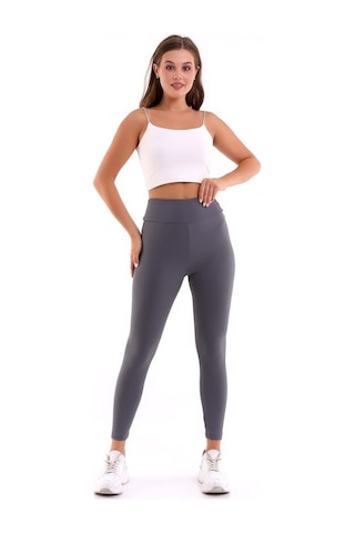 Self Clothing Kadın Koyu Gri Yüksek Bel Fitilli Dayanıklı Örme Kumaş Toparlayıc (549517526)