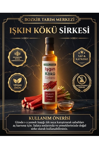 Tabib Lokman Bozkır Tahin Merkezi Işkın Kökü Sirkesi Doğal Fermantasyon 500 ML