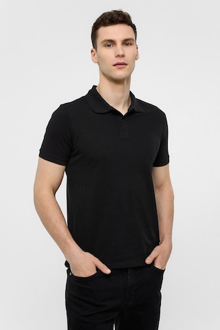 SÜVARİ Siyah Slim Düz Polo Yaka Tişört-38587 Siyah