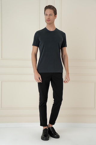 Efor Comfort Fit Bisiklet Yaka Modal Kısa Kol Casual Siyah Tişört Ts 895 Siyah