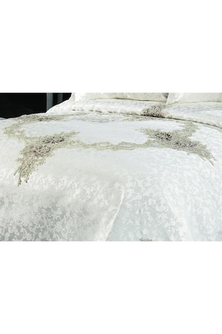 Jülide Polyester Pamuk Krem Pike Takımı Çift Kişilik 6 Parça 699 Krem