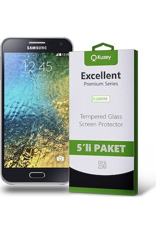 Samsung Uyumlu Galaxy E5 Ekran Koruyucu Cam 5 Adet Ekonomik Paket (554292924) 20 Tl Fark Ile Apple iPhone Hızlı Şarj Kablosu