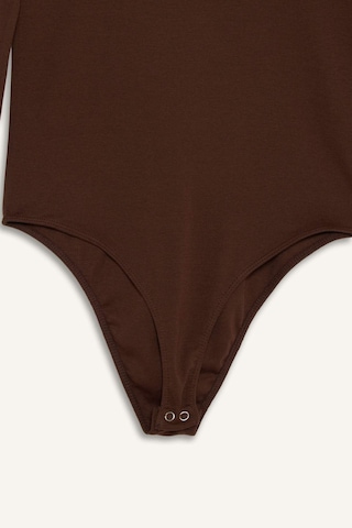 Defacto Yarım Balıkçı Yaka Modal Çıtçıtlı Body G1733ax25wnbn341 Kahve