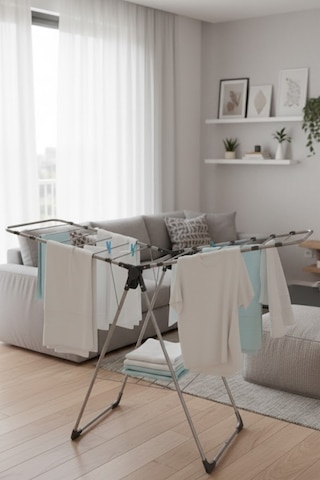 Reflekta Siyah Çamaşır Kurutmalığı 19 Boru 90 X 56 Cm. Mandallıklı Çamaşır Kurutma Askısı Iki Askılık Gri