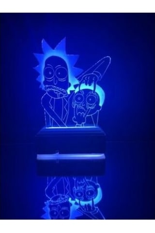 3D Rick And Morty 16 Renk Masa Lambası (462901745)