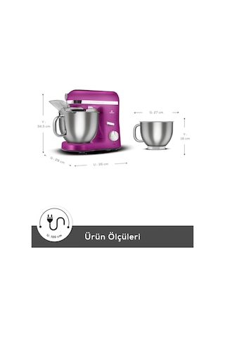 Karaca Mastermaid Chef Pro 1750 W Çift Kollu Stand Mikser