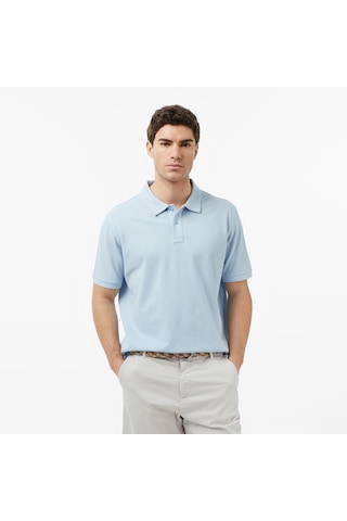 Nautica Erkek Mavi Regular Fit Polo Yaka T-shirt Düz K65000t Mavi