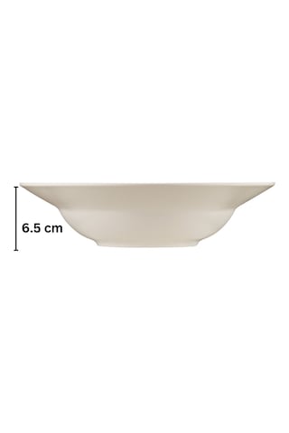 Grandora Şık Makarna Ve Salata Tabağı 26 Cm - Caesar, Greek, Caprese Tasarımlı Büyük Çukur Tabak Beyaz