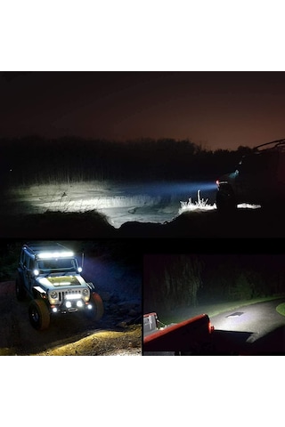 Carub Lamba Çalışma Lambası Mini Off-road Led Işık Projektör 10-30v 27w 9 Led Ip67 Yuvarlak Siyah Br3010506 1 Adet