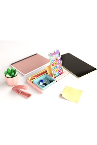 Tıdy Stack - Desk Organizer Modern Tasarımlı Çok Amaçlı Masaüstü Organizer Çok Renkli