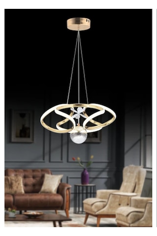 Modern Led Avize 3 Işık Renkli Beyaz-sarı-gün Işığı