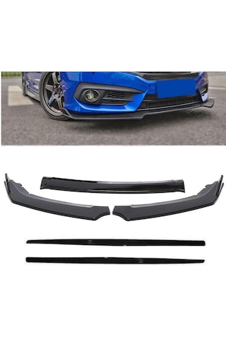 Chevrolet Cruze Uyumlu Ön Tampon Eki Body Kit Karlık Lip Siyah.