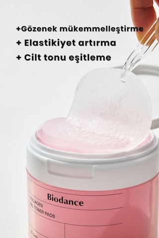Defacto Biodance Collagen Gel Toner Geniş Gözenek Karşıtı Kolajen Sulu Jel Tonik Ped 60lı H3437AXNS