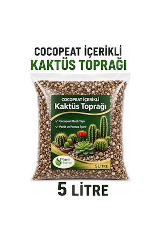 Kaktüs Toprağı Cocopeat Perlit Ve Pomza Katkılı Özel Karışım 5 Litre