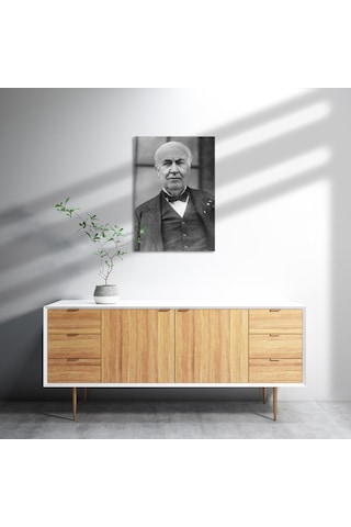 Cakasepetim Thomas Edison Papyon Takım Elbise Ahşap Mdf Tablo