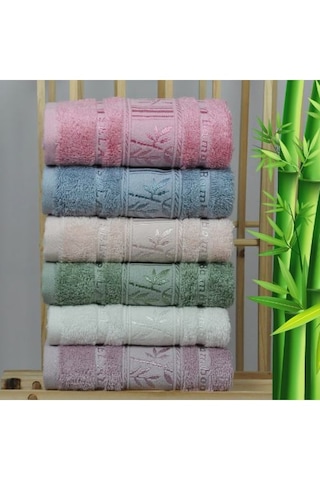 6 Adet Bambu El Havlusu 50x90cm El Yüz Havlu Seti Renkli 6 Adet Bambu El Havlusu 50x90cm El Yüz Havlu Seti Renkli