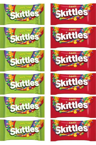 Skittles Yumuşak Draje 38 Gr Meyveli Ve Ekşili 12 Li Karma Paket