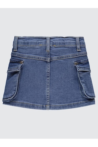 Civil Girls Kargo Cepli 2-5 Yaş Etek Mavi