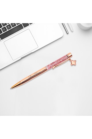 Isme Özel Rose Taşlı Metal Tükenmez Kalem Isme Özel Rose Taşlı Metal Tükenmez Kalem