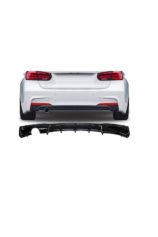Autogp Bmw F30 Arka Tampon Difüzörü Tek Çıkış Pianoblack