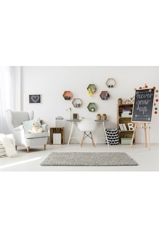 Eko Halı Comfort 1006 Grey Hav Toz Vermez Yumuşak Dokulu Modern Pofuduk Shaggy Halı