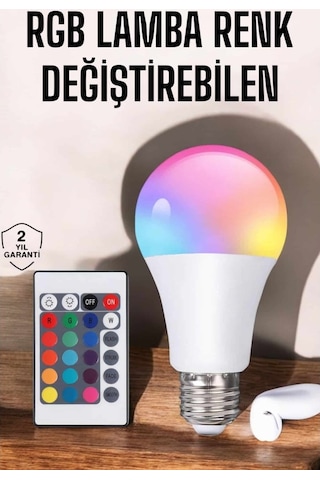 Led Ampul Enerji Dostu Rgb Işıklı 100w Led Işık