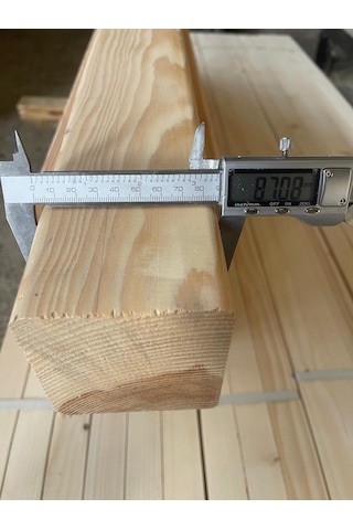 Planyalı Kenarları Pahlı Fırınlanmış Çam Kereste Kalas 10x10x200cm