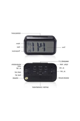 Trendooze Saati Saat, Saat Özel Model Led Ekranlı Dijital Çalar Büyük Başucu Anasayfa 12/24 Kl