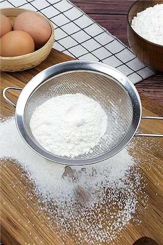 Un Süzgeci Sıvı Süzgeci Paslanmaz Çelik Süzgeç 8 Cm Gri