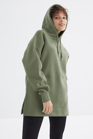 Tommy Life Çağla Reglan Kol Basic Kapüşonlu Oversize Sweatshirt Tunik - 97242 Çağla