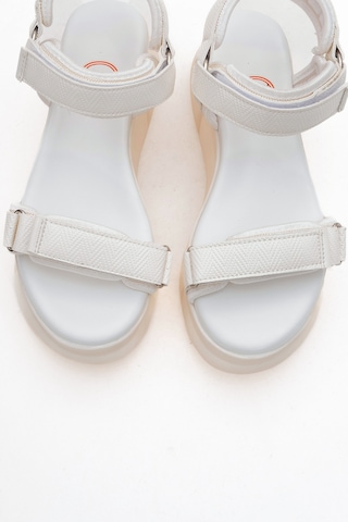 Luvishoes 4760 Beyaz Kadın Sandalet Beyaz
