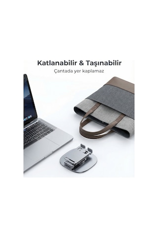 Ayarlanabilir Metal Telefon Tablet Standı Katlanabilir Masaüstü Tutucu, Kaymaz, Ergonomik