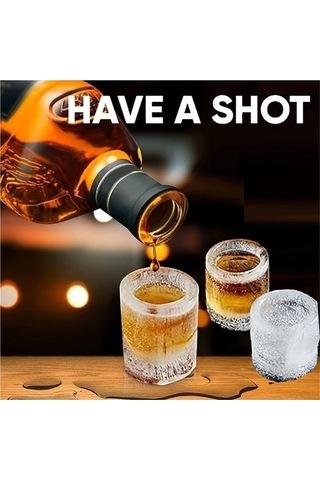 Didadodo Silikon Küp Kalıp Fincan - 4'lü Buz Kalıbı, Siyah - 2 Adet Siyah Yeni Tasarım Siyah