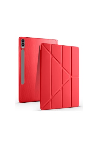 Samsung Galaxy Uyumlu Tab S9 Fe Plus Sm-x610 Kılıf Kalem Bölmeli Silikon Smart Cover Tablet Kılıfı