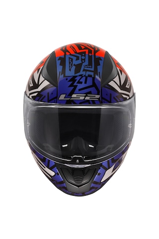 Ls2 Rapid 2 Memphis Full Face Motosiklet Kaskı Kırmızı-Mavi