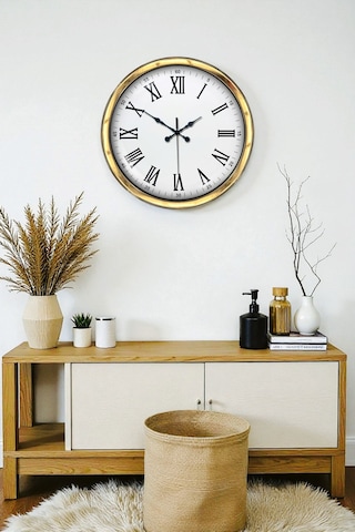 Zentime 40 Cm Gold Lüks Duvar Saati çok Renkli