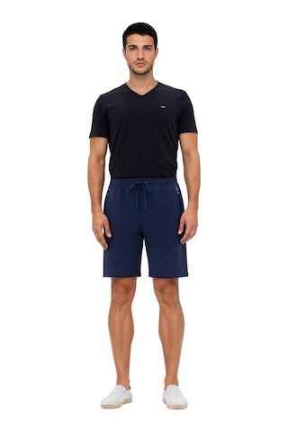 Ar-ma Erkek Şort Baskisiz Basic İp Kapamali Yandan 2 Cepli Fermuarli Arkadan Cepsiz Şort Örme Kumaş Regular Fit %100 Pamuk 30/2 Süprem Y31504279902 Lacivert-l1