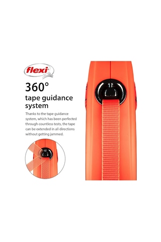 Flexi Extreme Otomatik Şeritli Köpek Gezdirme Kayışı 5mt M Turuncu