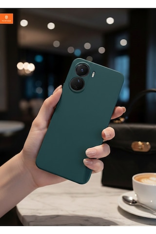 Vivo Y16 Uyumlu İçi Kadife Kamera Korumalı Renkli Silikon Kılıf
