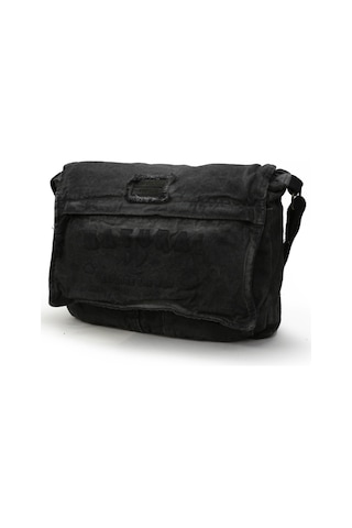 Cappadocia Vintage 4028 Gri Salaş Omuz Çantası Pamuk Kanvas Postacı 15.6 Laptop Okul Seyahat Günlük Vintage Retro Siyah