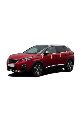 Peugeot 3008 Krom Cam Çıtası 8 Parça Paslanmaz Çelik 2016 Ve Sonrası