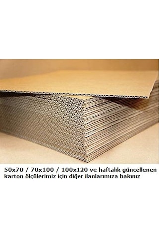 50X70Cm 3Mm Oluklu Mukavva Karton - Hobi Kartonu - Maket Kartonu 50X70Cm 3Mm 24'Lü Paket