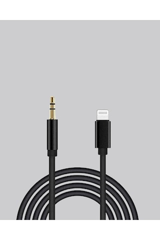 1 Metre Lightning To Aux 3.5mm Ses Çevirici Kablo iPhone Uyumlu Araç Hoparlör Bağlantı Adaptörü