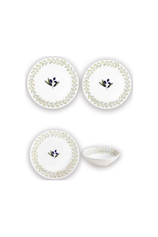 The Mia Olivos 6 Kişilik Yemek Takımı 24 Parça Set 2 Çok Renkli