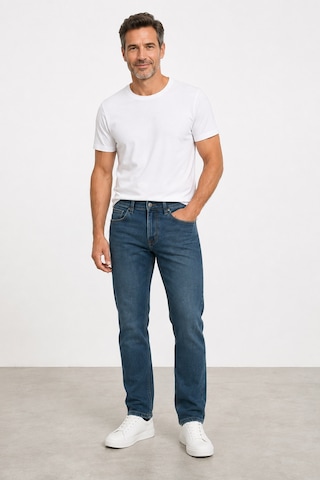 Bihan Store Erkek Slim Fit Esnek Denim Pantolon Dar Kesim Mc Clap 005-lacivert