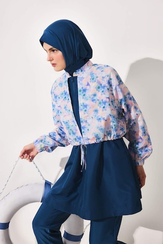 Defacto Regular Fıt Çiçekli 5li Burkini Mayo G7443ax26hsbe376 Mavi-be376