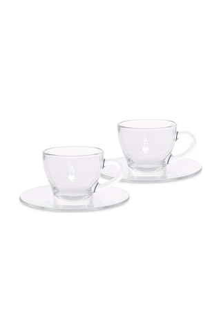 Bialetti Cam Cappuccino Fincanı 2 Adet Şeffaf