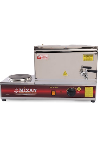 Mizan Demlikli Pleytli 20 L Elektrikli Çay Kazanı Kahveci