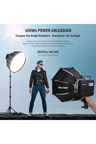 Neewer Q4 400ws 2.4g Ttl Akülü Paraflaş Sony