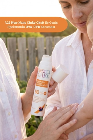 Minela Care Organik Mineral Filtreli Bebek Ve Çocuk Güneş Kremi SPF50 110 G